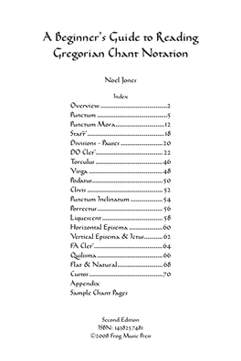 A Beginner's Guide to Reading Gregorian Chant Notation