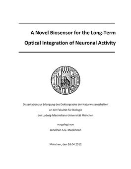 A Novel Biosensor for the Long-Term Optical Integration of Neuronal Activity