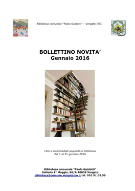 Bollettino Gennaio 2016