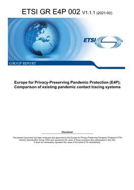 Etsi Gr E4p 002 V1.1.1 (2021-02)