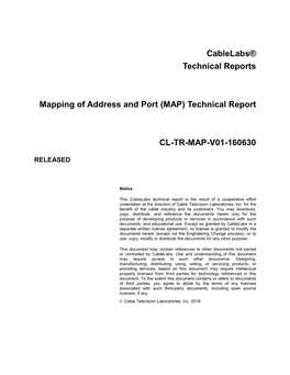 Technical Report CL-TR-MAP-V01-160630