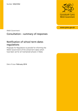 Consultation – Summary of Responses