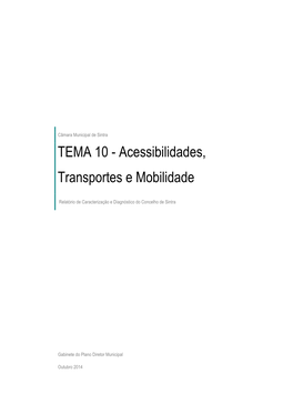 TEMA 10 - Acessibilidades, Transportes E Mobilidade