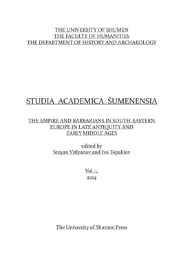 Studia Academica Šumenensia