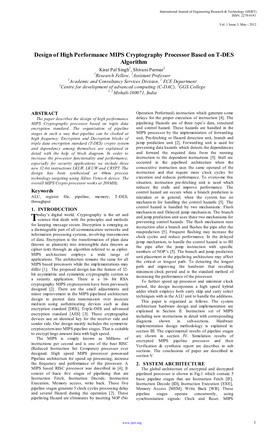 Design of High Performance MIPS Cryptography Processor Based On