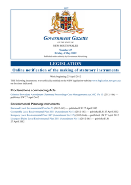 Government Gazette