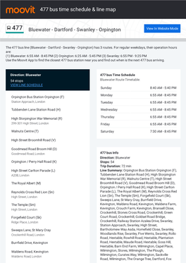 477 Bus Time Schedule & Line Route