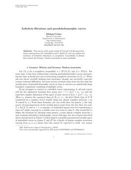 Lefschetz Fibrations and Pseudoholomorphic Curves