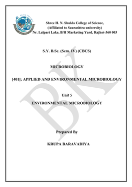 Microbiology [401]