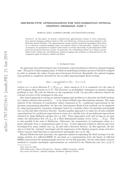 Discrete-Type Approximations for Non-Markovian Optimal Stopping Problems: Part I 3