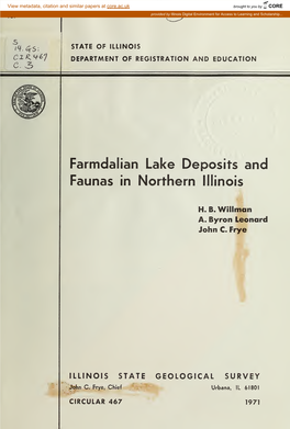 Farmdalian Lake Deposits and Faunas in Northern Illinois