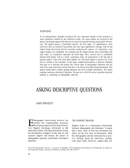 Asking Descriptive Questions