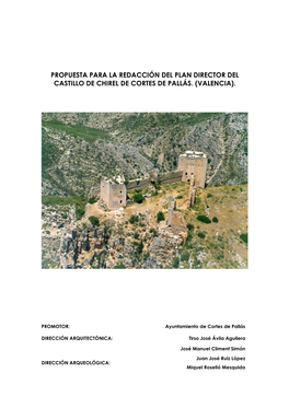 170325 Solicitud Plan Director Castillo De Chirel