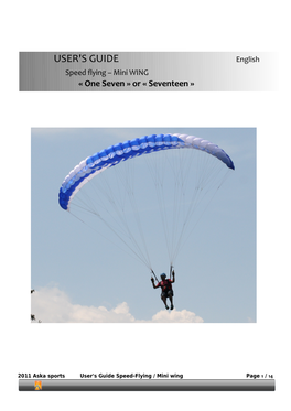 2. Speedflying / Mini-Wing : ?