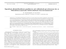 Spatial Distribution Pattern of Ciliated Protozoa in a Mediterranean Interstitial Environment