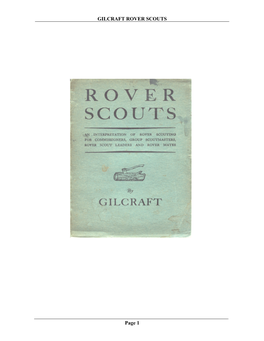 Gilcraft's Rover Scouts