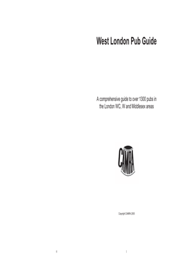 West London Pub Guide