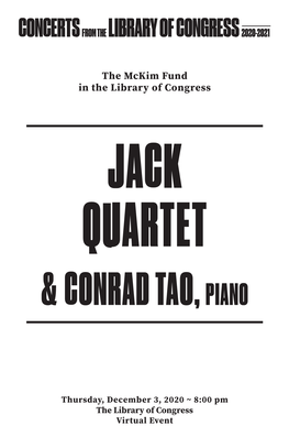 Conrad Tao, Piano