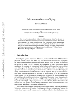 Boltzmann and the Art of Flying