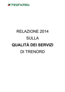 Relazione Qualità 2014