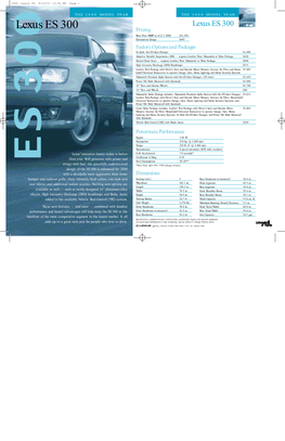 2000 Lexus ES 300 Brochure