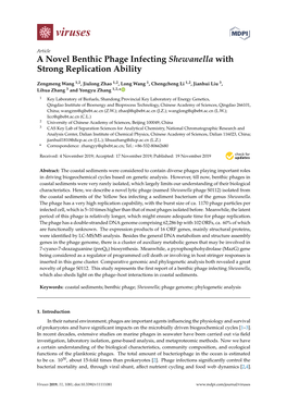 A Novel Benthic Phage Infecting Shewanella with Strong Replication Ability