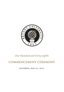 Undergraduate Commencement Exercises Program, May 21, 2011