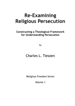 Re-Examining Religious Persecution