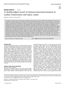 A Double-Edged Sword of Immuno-Microenvironment in Cardiac Homeostasis and Injury Repair