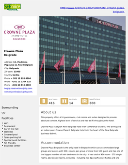 Crowne Plaza Belgrade