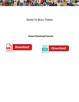 Saints Vs Bucs Tickets