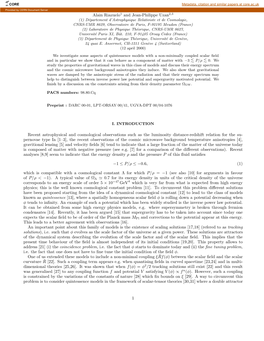 Quintessence and Gravitational Wavesmetadata, Citation and Similar Papers at Core.Ac.Uk