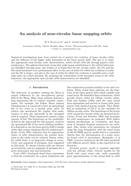 An Analysis of Near-Circular Lunar Mapping Orbits