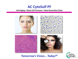 AC Cytosulf PF Anti-Aging + Slows Cell Turnover + Next Generation Claim