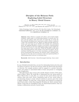 Exploring Label Structure in Heavy Metal Genres