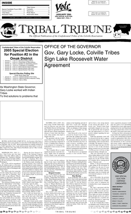 Gov. Gary Locke, Colville Tribes Sign Lake Roosevelt Water Agreement