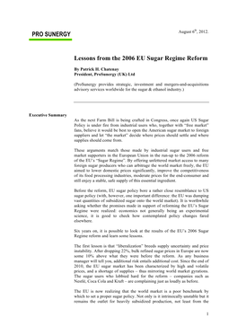 Chatenay-Lessons from the EU Sugar Regime Reform-8-12