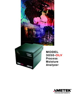 MODEL 3050-OLV Process Moisture Analyzer