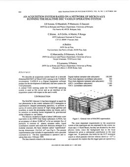 An Acquisition System Based on a Network of Microvax's Running the Realtime Dec Vaxeln Operating System