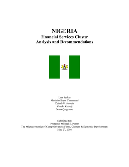 Nigeria: Financial Services Cluster Analysis and Recommendations