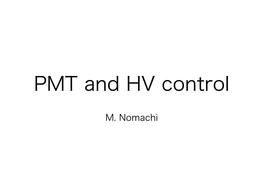 PMT and HV Control