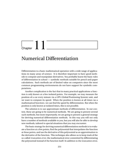 Numerical Differentiation