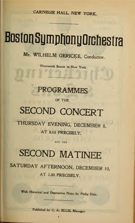 Boston Symphony Orchestra Concert Programs, Season 24,1904-1905, Trip