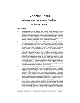 CHAPTER THREE Women and the Armed Conflict in Sierra Leone
