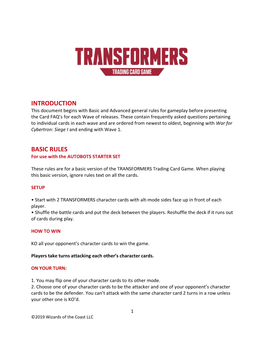 TRANSFORMERS Trading Card Game