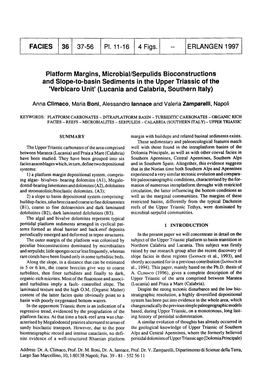 Platform Margins, Microbial/Serpulids Bioconstructions