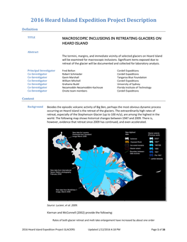 Glaciers on Heard Island