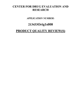 213433Orig1s000 PRODUCT QUALITY REVIEW(S)