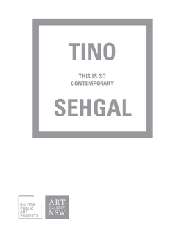 Tino Sehgal's