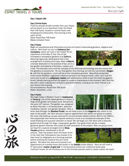 Japanese Garden Tour – Escorted Tour - Page 1